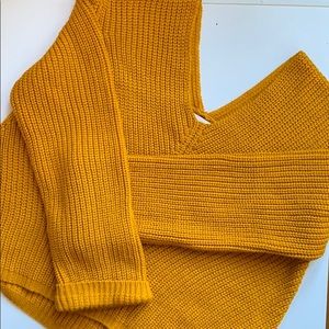 V-Neck Yellow Mustard Sweater
